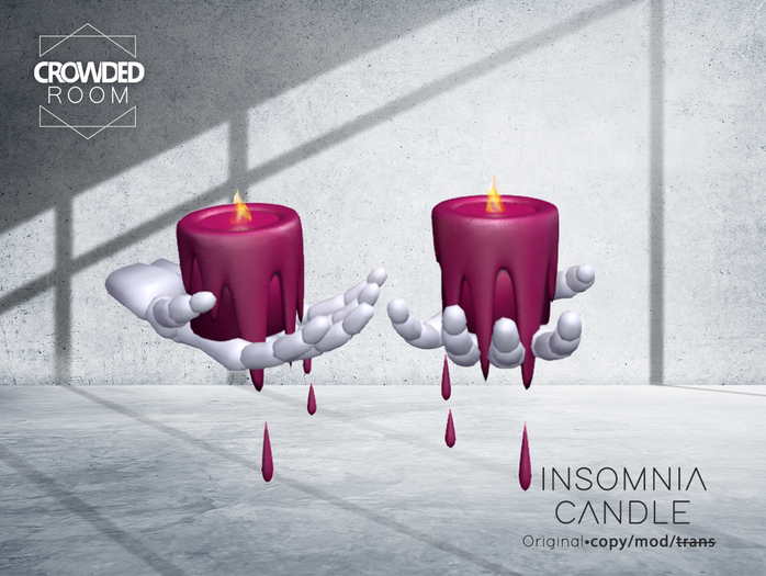 Second Life Marketplace Crowded Room Insomnia Candle Pink